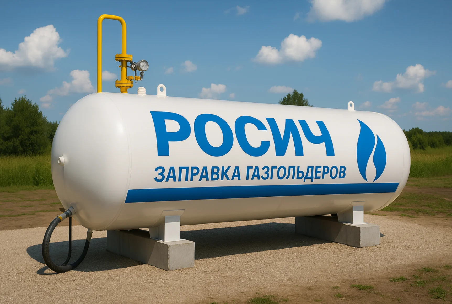 Заправка газгольдеров — Росич